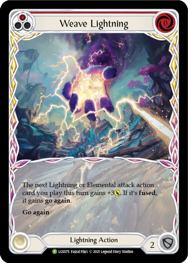 Weave Lightning (Red) [LGS075] (Promo) Rainbow Foil - Flesh And Blood Single