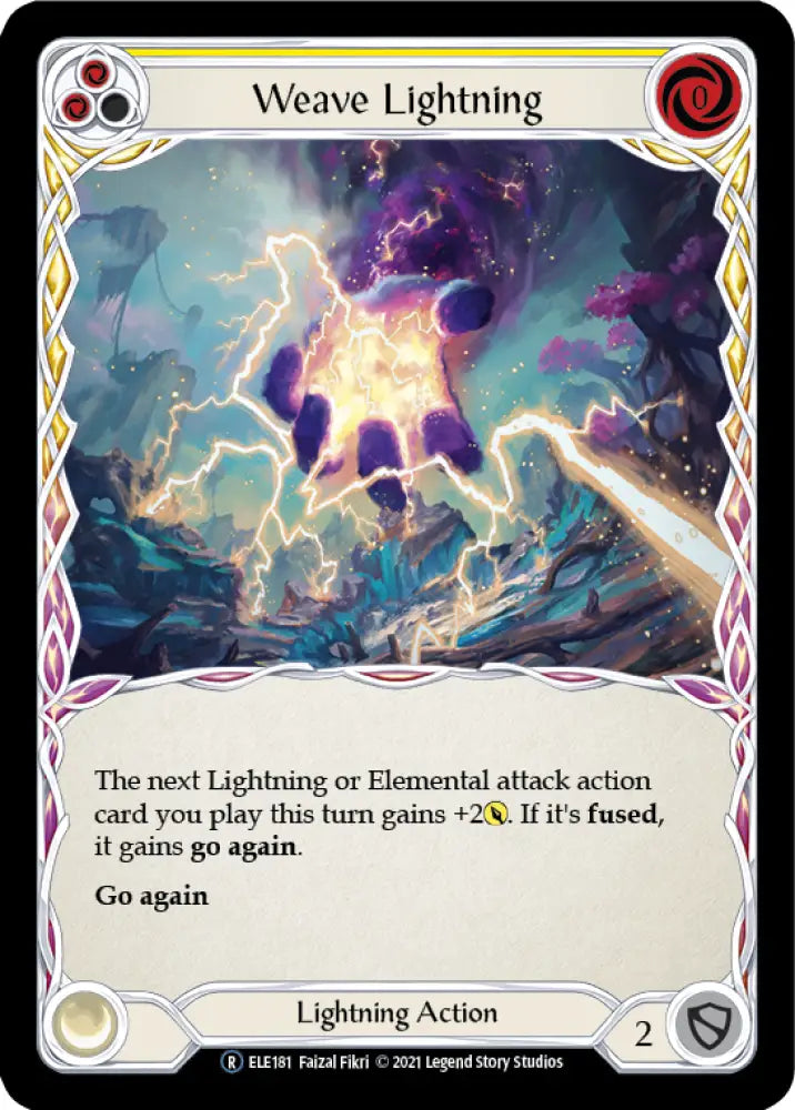 Weave Lightning (Yellow) [Tales of Aria Unlimited] Unlimited Rainbow Foil - Flesh And Blood Single