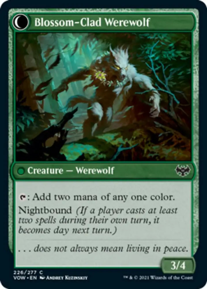 Weaver of Blossoms // Blossom-Clad Werewolf [Innistrad: Crimson Vow] - MTG Single