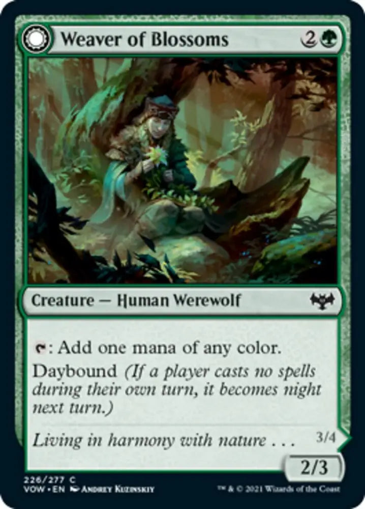 Weaver of Blossoms // Blossom-Clad Werewolf [Innistrad: Crimson Vow] - MTG Single