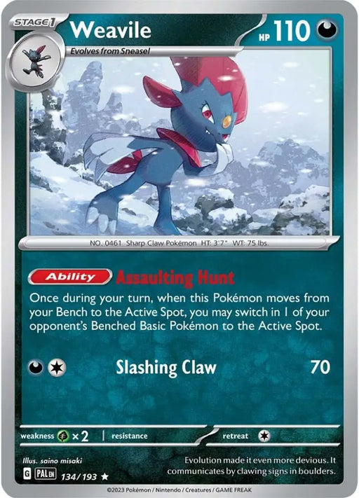 Weavile (134/193) [Scarlet & Violet: Paldea Evolved] - Pokemon Single