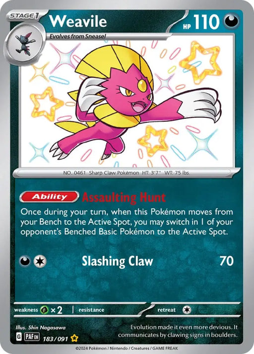 Weavile (183/091) [Scarlet & Violet: Paldean Fates] - Pokemon Single
