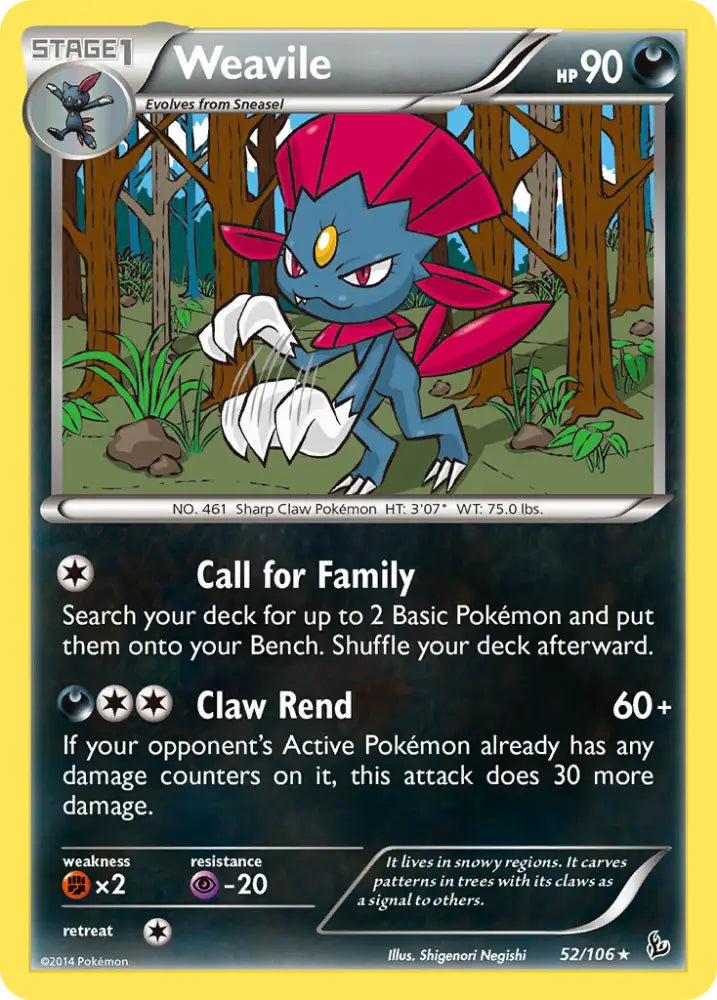 Weavile (52/106) [XY: Flashfire] - Pokemon Single