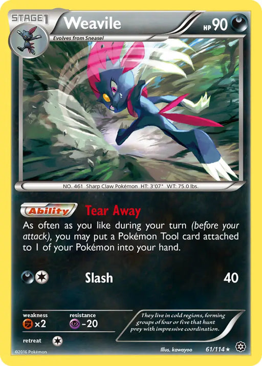 Weavile (61/114) [XY: Steam Siege] - Pokemon Single