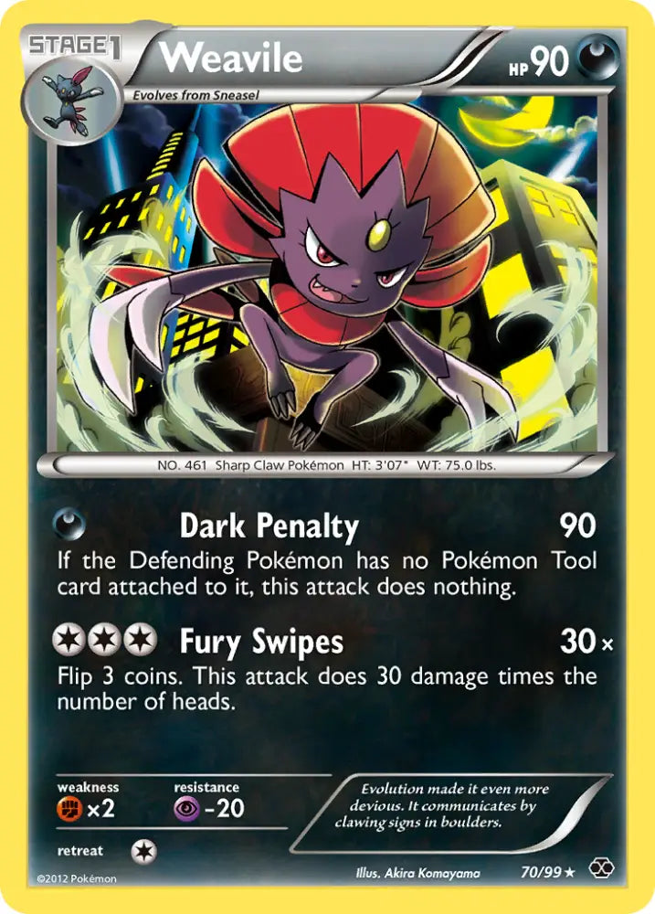 Weavile (70/99) [Black & White: Next Destinies] - Pokemon Single