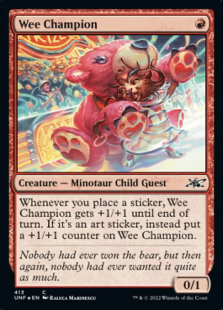 Wee Champion (Galaxy Foil) [Unfinity] - MTG Single