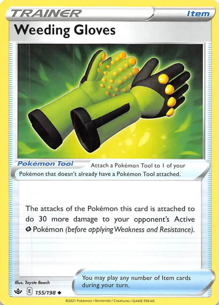 Weeding Gloves (155/198) [Sword & Shield: Chilling Reign] - Pokemon Single