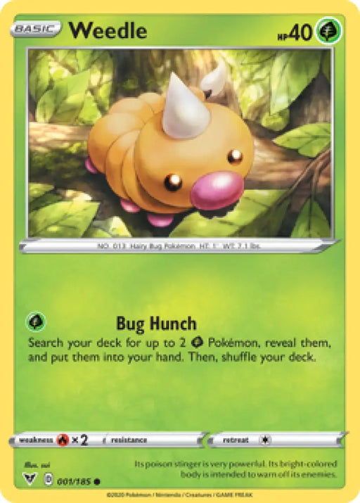 Weedle (001/185) [Sword & Shield: Vivid Voltage] - Pokemon Single