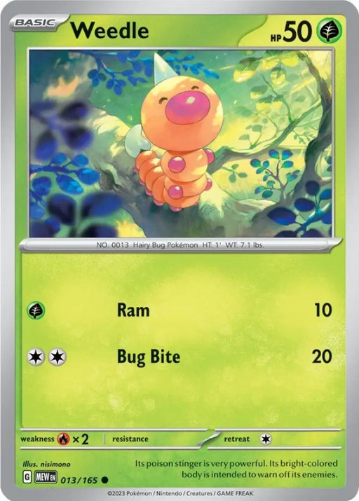Weedle (013/165) [Scarlet & Violet 151] - Pokemon Single