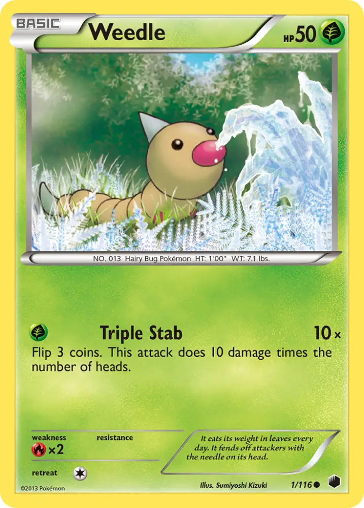 Weedle (1/116) [Black & White: Plasma Freeze] - Pokemon Single