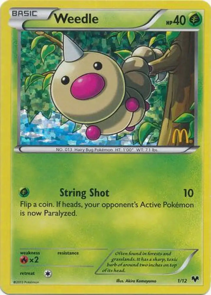 Weedle (1/12) [McDonald’s Promos: 2014 Collection] - Pokemon Single