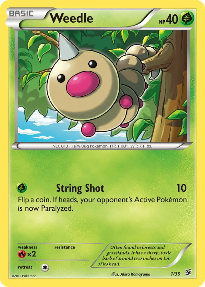 Weedle (1/39) [XY: Kalos Starter Set] - Pokemon Single