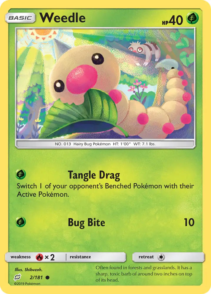 Weedle (2/181) [Sun & Moon: Team Up] - Pokemon Single