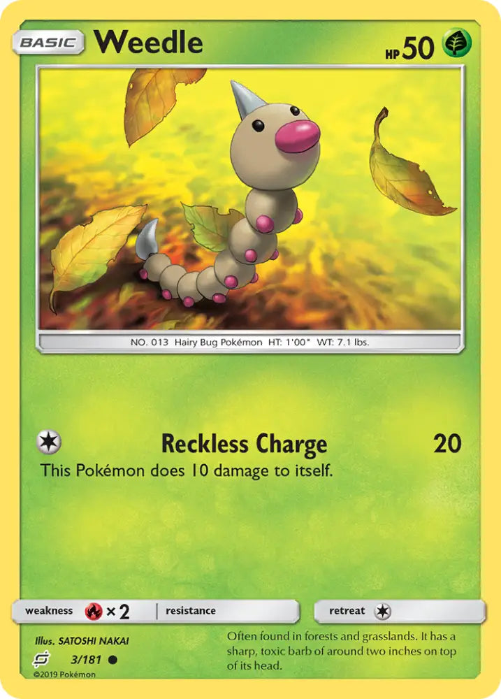 Weedle (3/181) [Sun & Moon: Team Up] - Pokemon Single