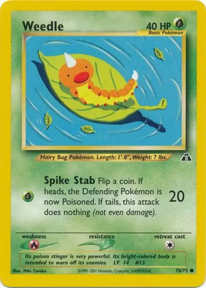 Weedle (70/75) [Neo Discovery Unlimited] - Pokemon Single