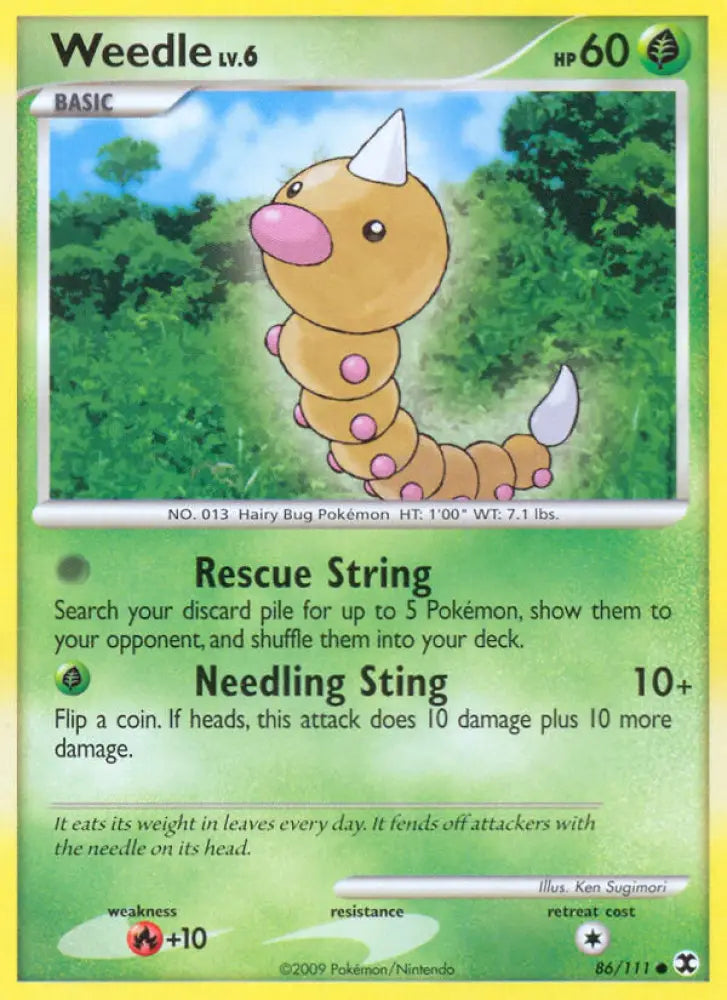 Weedle (86/111) [Platinum: Rising Rivals] - Pokemon Single