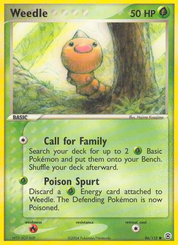 Weedle (86/112) [EX: FireRed & LeafGreen] - Pokemon Single