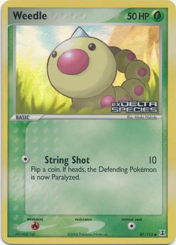 Weedle (87/113) (Stamped) [EX: Delta Species] - Pokemon Single