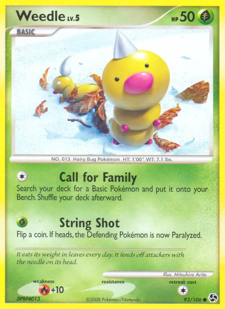 Weedle (93/106) [Diamond & Pearl: Great Encounters] - Pokemon Single