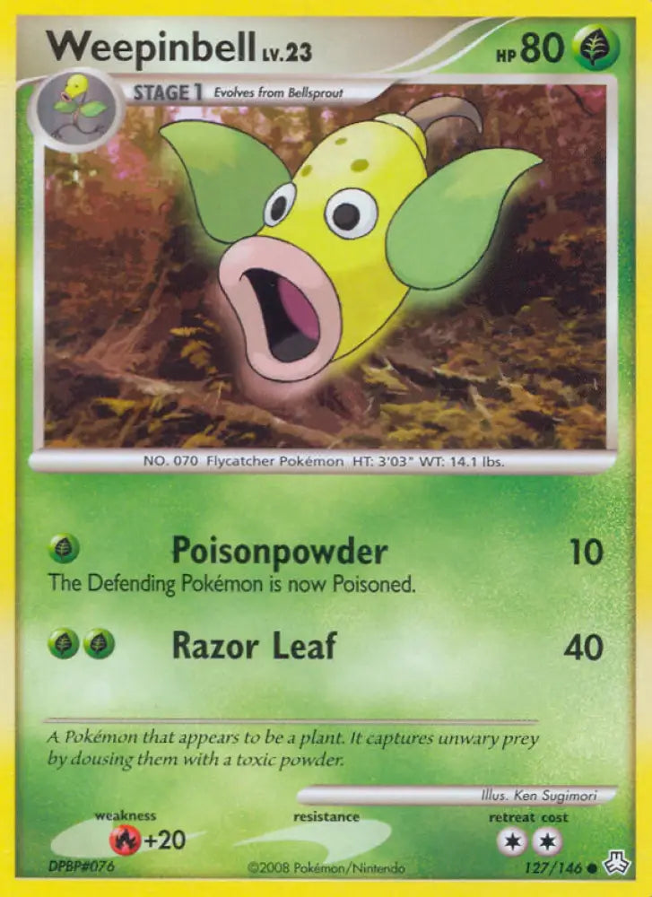 Weepinbell (127/146) [Diamond & Pearl: Legends Awakened] - Pokemon Single