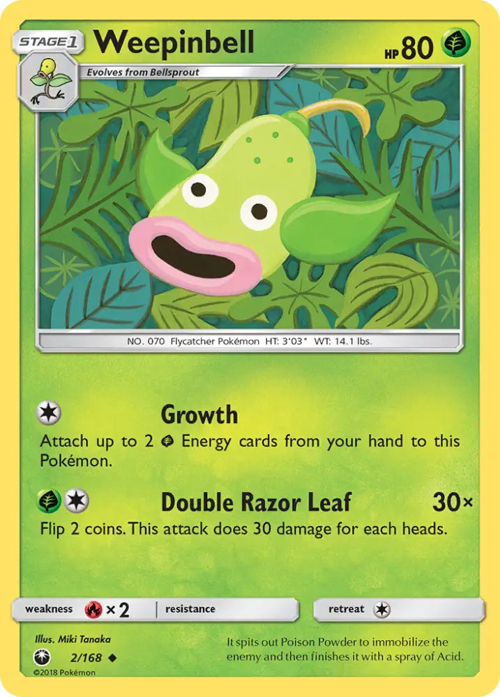 Weepinbell (2/168) [Sun & Moon: Celestial Storm] - Pokemon Single