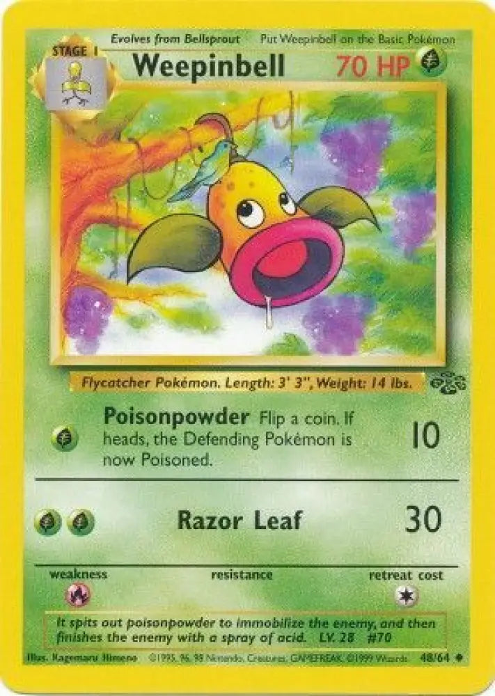 Weepinbell (48/64) [Jungle Unlimited] - Pokemon Single