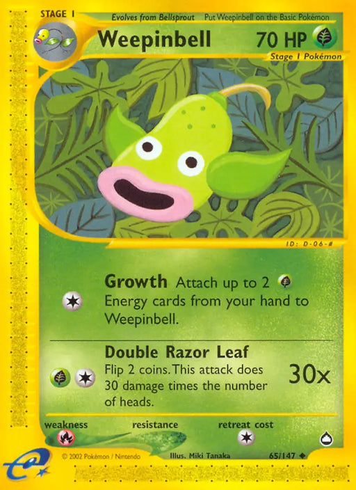 Weepinbell (65/147) [Aquapolis] - Pokemon Single