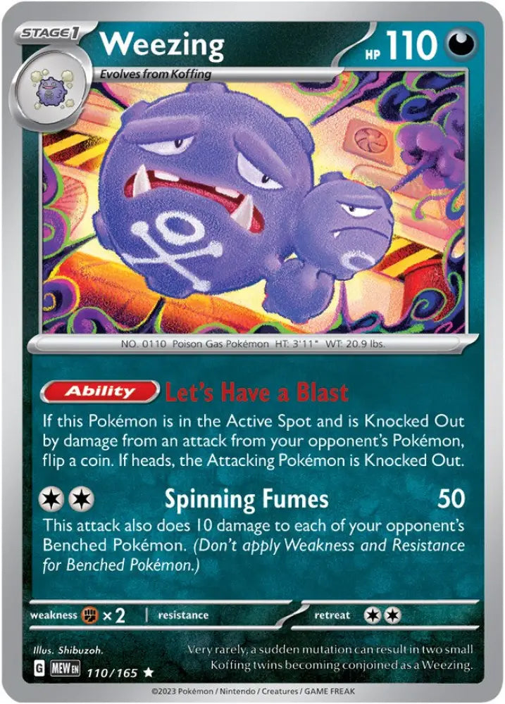 Weezing (110/165) [Scarlet & Violet 151] - Pokemon Single