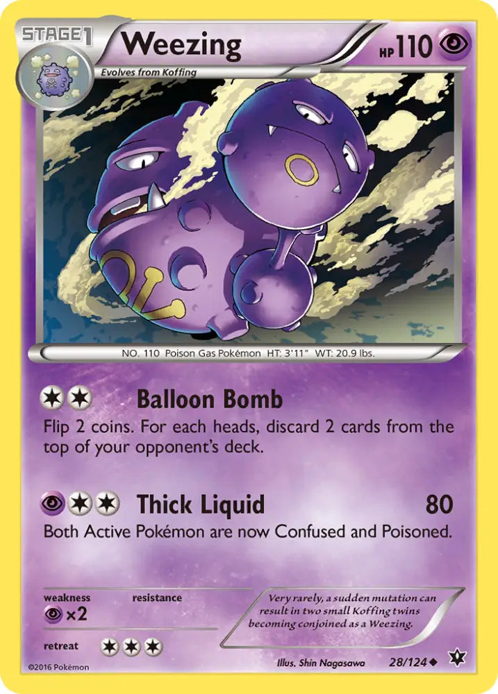 Weezing (28/124) [XY: Fates Collide] - Pokemon Single