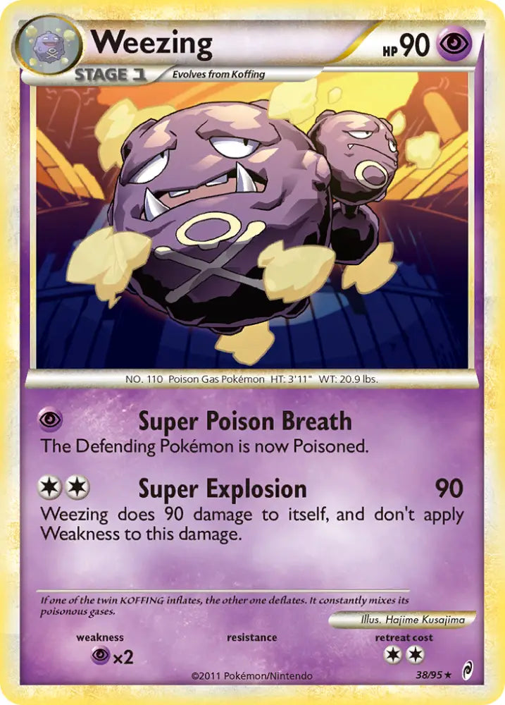 Weezing (38/95) [HeartGold & SoulSilver: Call of Legends] - Pokemon Single
