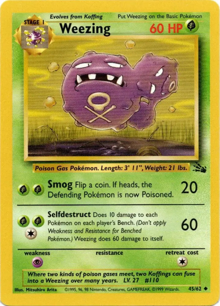 Weezing (45/62) [Fossil Unlimited] - Pokemon Single