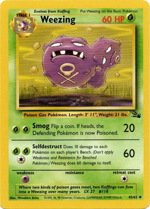 Weezing (45/62) [Fossil Unlimited] - Pokemon Single