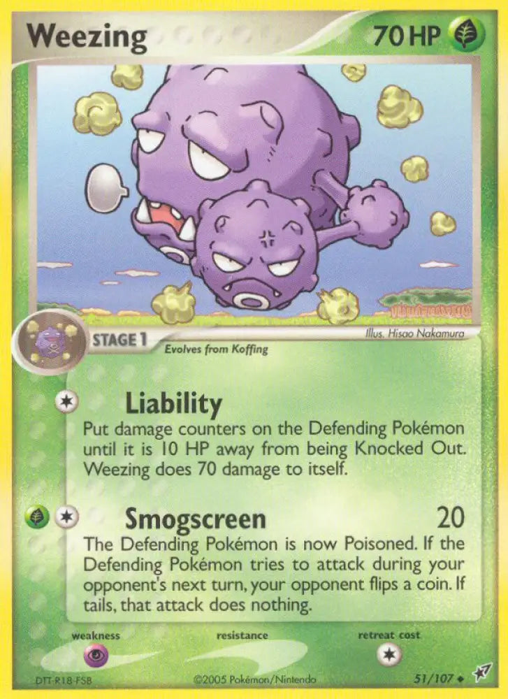 Weezing (51/107) [EX: Deoxys] - Pokemon Single