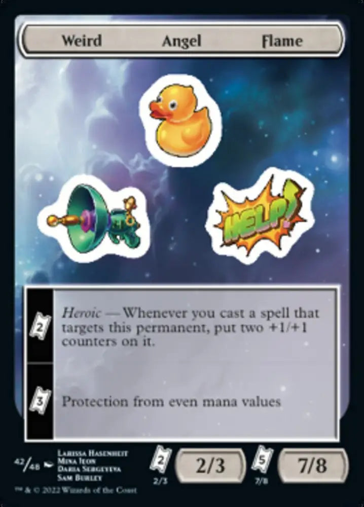 Weird Angel Flame [Unfinity Stickers] - MTG Single