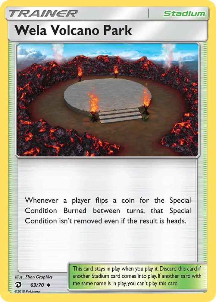 Wela Volcano Park (63/70) [Sun & Moon: Dragon Majesty] - Pokemon Single