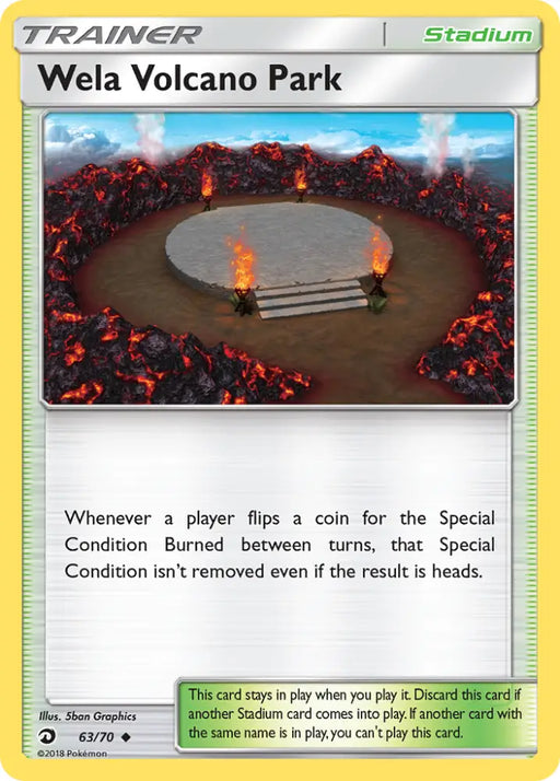 Wela Volcano Park (63/70) [Sun & Moon: Dragon Majesty] - Pokemon Single