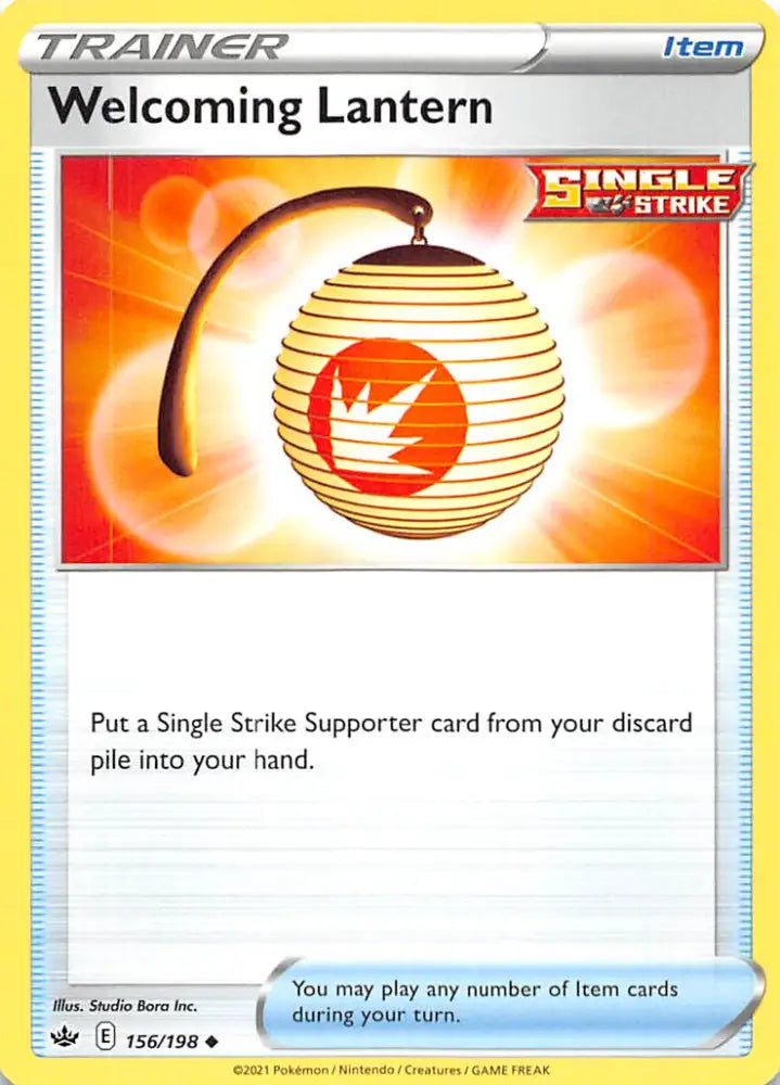 Welcoming Lantern (156/198) [Sword & Shield: Chilling Reign] - Pokemon Single