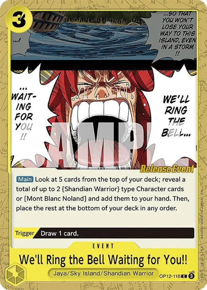 We'll Ring the Bell Waiting for You!! (OP12-116) [Legacy of the Master Release Event Cards]
