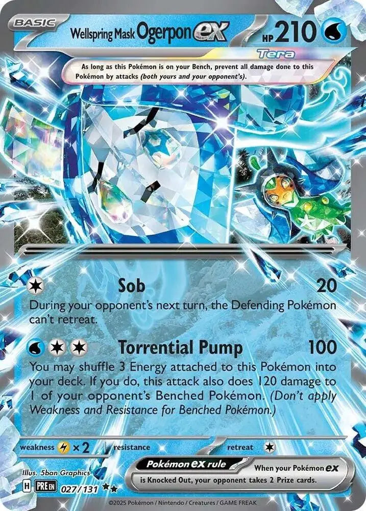 Wellspring Mask Ogerpon ex (027/131) [Scarlet & Violet: Prismatic Evolutions] - Pokemon Single