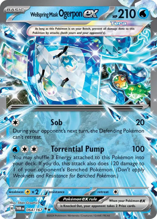 Wellspring Mask Ogerpon ex (064/167) [Scarlet & Violet: Twilight Masquerade] - Pokemon Single