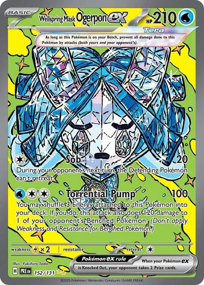 Wellspring Mask Ogerpon ex (152/131) [Scarlet & Violet: Prismatic Evolutions] - Pokemon Single