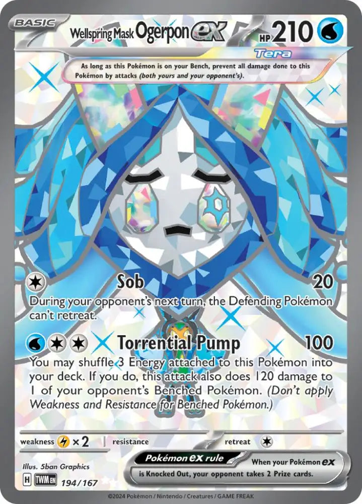 Wellspring Mask Ogerpon ex (194/167) [Scarlet & Violet: Twilight Masquerade] - Pokemon Single