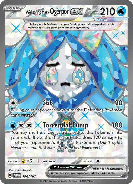 Wellspring Mask Ogerpon ex (194/167) [Scarlet & Violet: Twilight Masquerade] - Pokemon Single