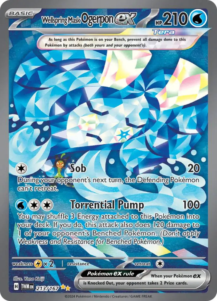Wellspring Mask Ogerpon ex (213/167) [Scarlet & Violet: Twilight Masquerade] - Pokemon Single