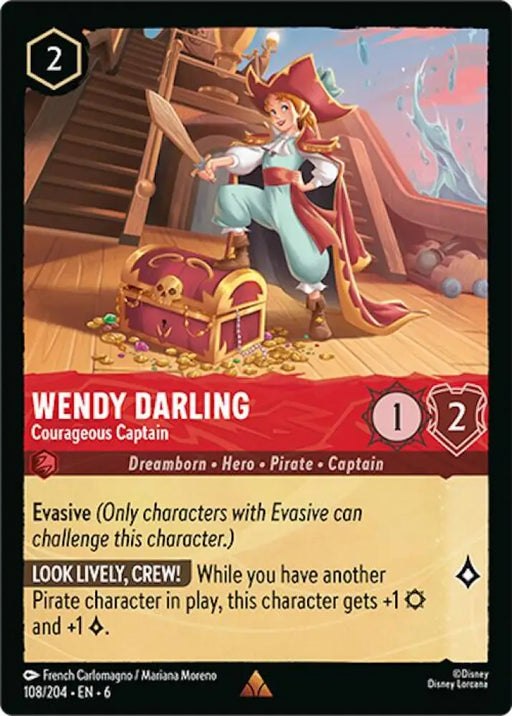 Wendy Darling - Courageous Captain (108/204) [Azurite Sea] - Lorcana Single