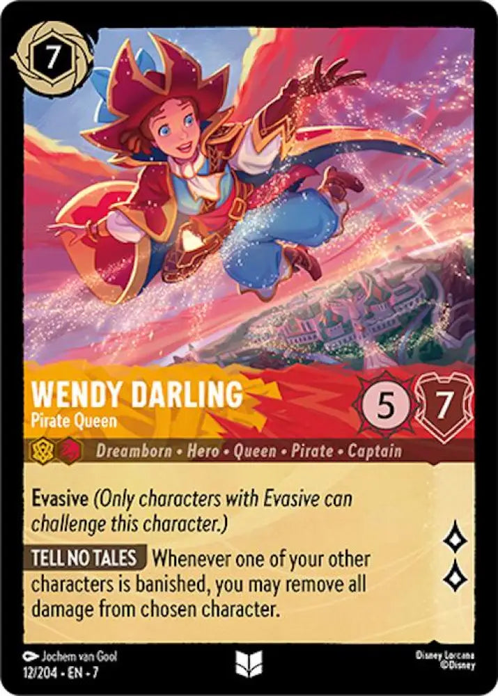 Wendy Darling - Pirate Queen (12/204) [Archazia’s Island] - Lorcana Single
