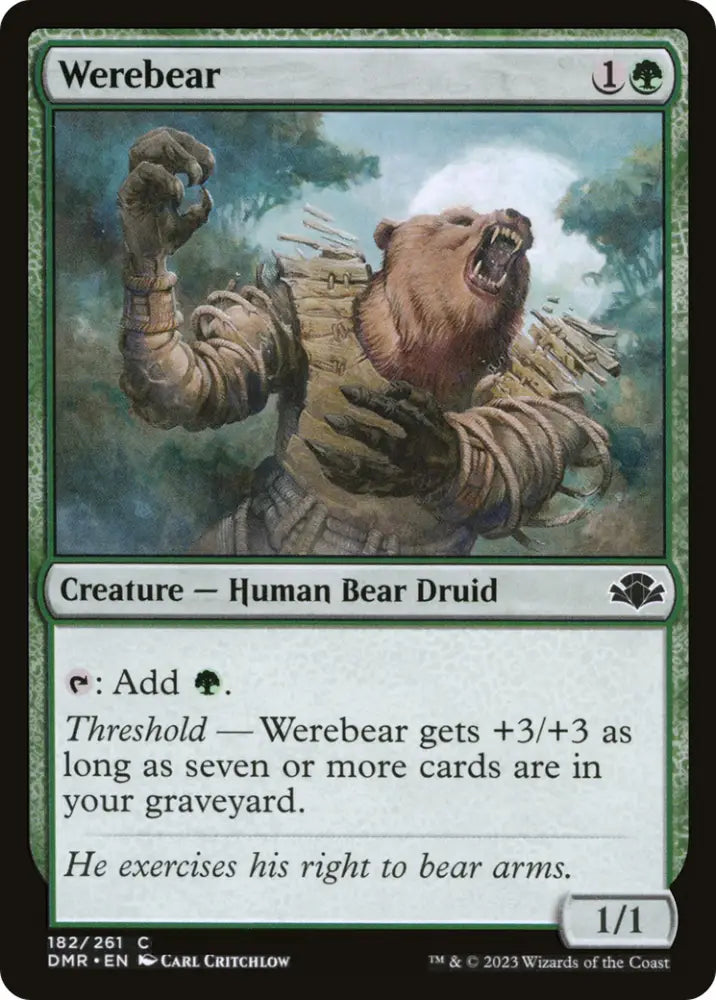 Werebear [Dominaria Remastered] - MTG Single