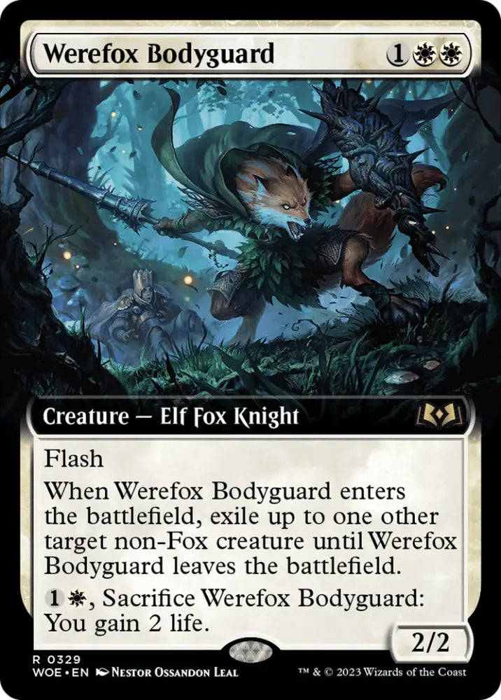 Werefox Bodyguard (Extended Art) [Wilds of Eldraine] - MTG Single
