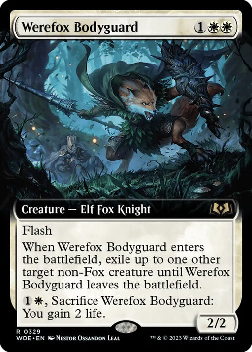 Werefox Bodyguard (Extended Art) [Wilds of Eldraine] - MTG Single