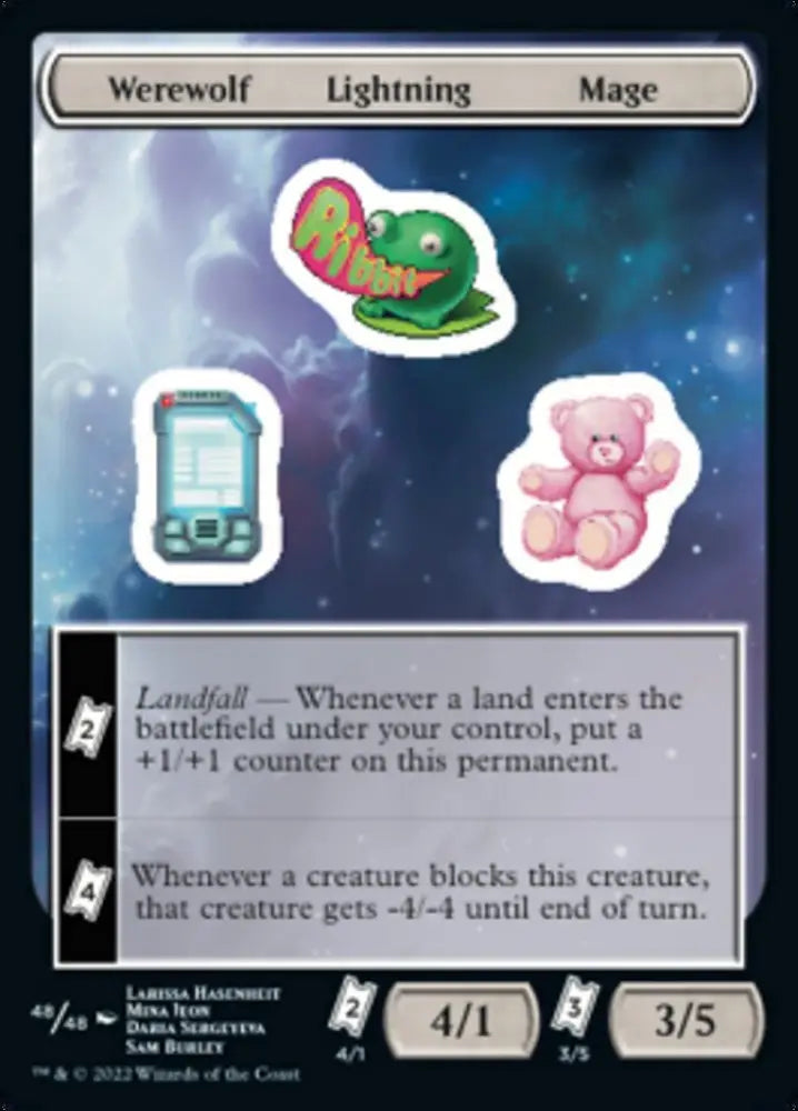 Werewolf Lightning Mage [Unfinity Stickers] - MTG Single